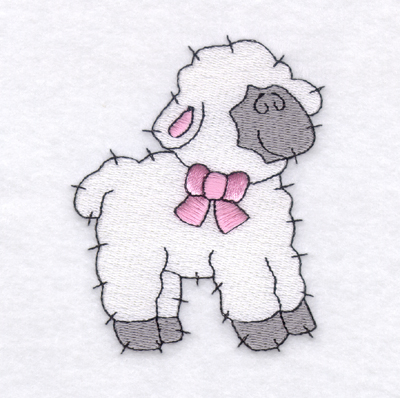 Country Lamb Machine Embroidery Design