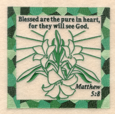 Matthew 5  8 Machine Embroidery Design