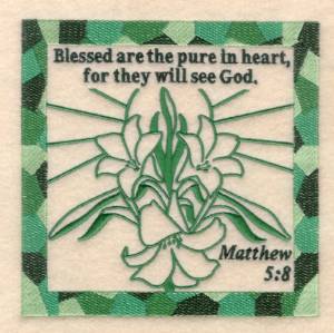 Picture of Matthew 5  8 Machine Embroidery Design