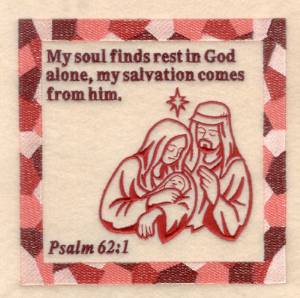 Picture of Psalm 62 1 Machine Embroidery Design