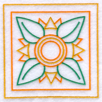 Sunflower Quilt Pattern Machine Embroidery Design
