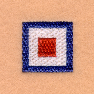 Nautical Flag "W" Machine Embroidery Design