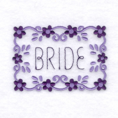 Bride Floral Border Machine Embroidery Design
