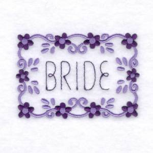 Picture of Bride Floral Border Machine Embroidery Design