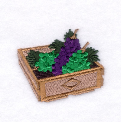 Grape Crate Machine Embroidery Design