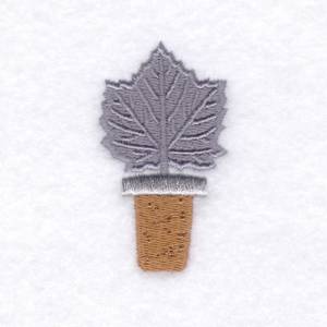 Picture of Leaf Wine Stopper Machine Embroidery Design