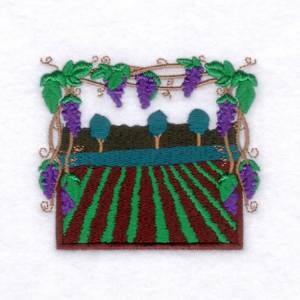 Picture of Vineyard Hill & Border Machine Embroidery Design
