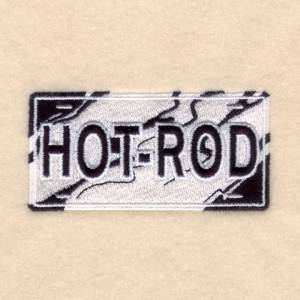 Picture of Hot Rod License Machine Embroidery Design