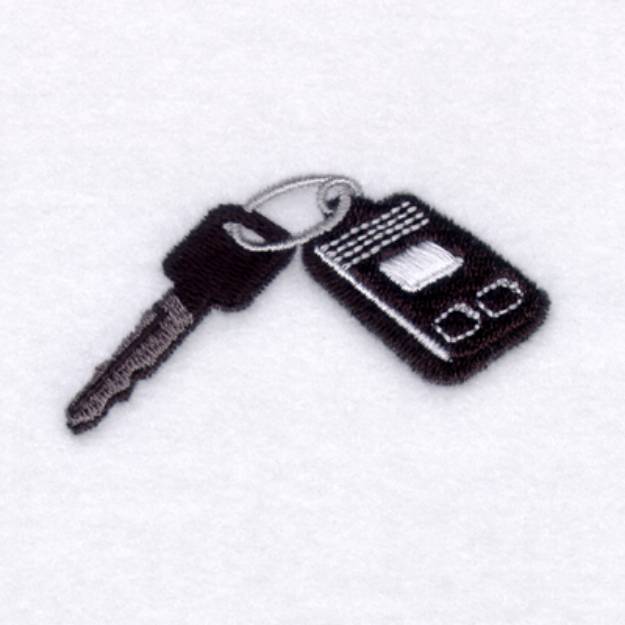 Picture of Key and Remote Machine Embroidery Design