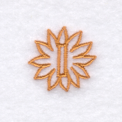 Flower Buttonholes 1/2 Inch #1 Machine Embroidery Design