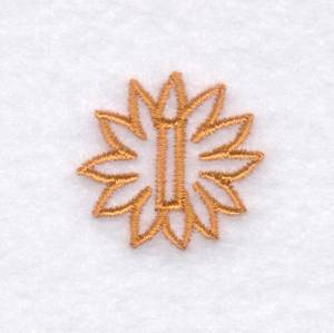 Picture of Flower Buttonholes 1/2 Inch #1 Machine Embroidery Design