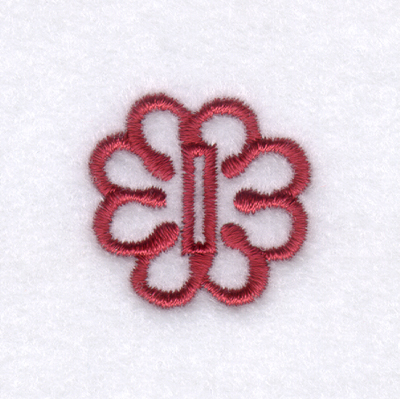Flower Buttonholes 1/2 Inch  #2 Machine Embroidery Design