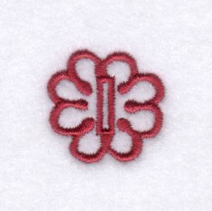 Picture of Flower Buttonholes 1/2 Inch  #2 Machine Embroidery Design