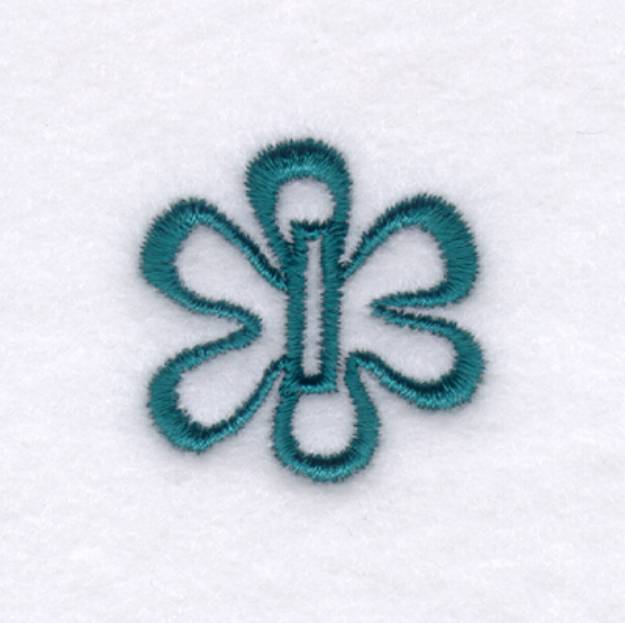 Picture of Flower Buttonholes 1/2 Inch  #4 Machine Embroidery Design