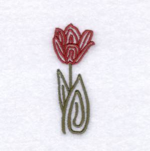 Picture of Tulip Swirl Machine Embroidery Design