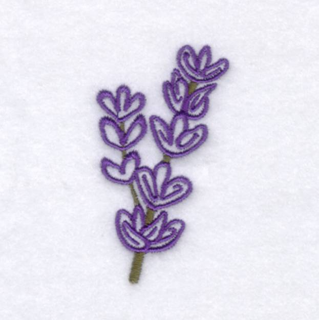Picture of Lavender Swirl Machine Embroidery Design