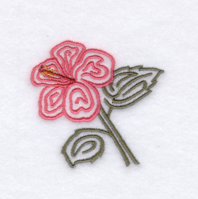 Hibiscus Swirl Machine Embroidery Design