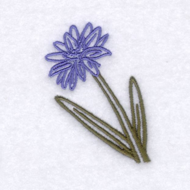 Picture of Cornflower Swirl Machine Embroidery Design