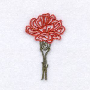 Picture of Carnation Swirl Machine Embroidery Design