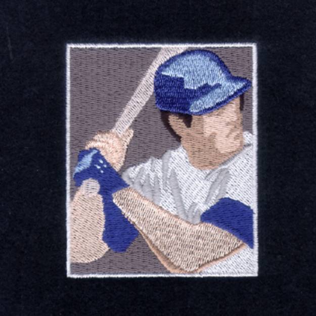 Picture of Baseball Sports Card Machine Embroidery Design