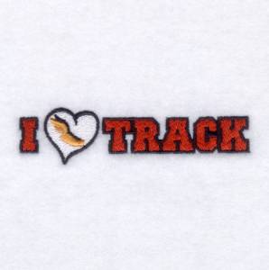 Picture of I Love Track Machine Embroidery Design