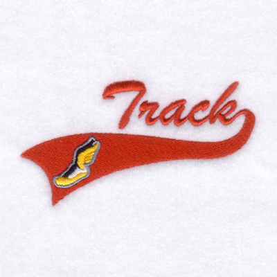 Track Script Tail Machine Embroidery Design