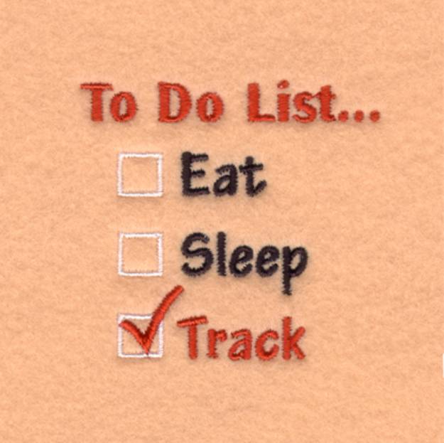 Picture of Track To Do List… Machine Embroidery Design