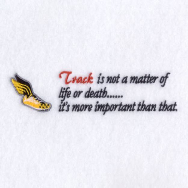 Picture of Tracks More Important! Machine Embroidery Design