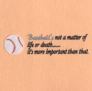 Picture of Baseballs More Important! Machine Embroidery Design