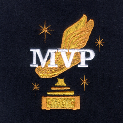 Track MVP Trophy Machine Embroidery Design