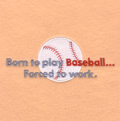 Born to Play Baseball Machine Embroidery Design