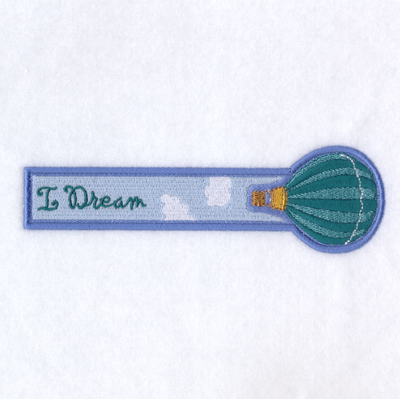 I Dream Bookmark Machine Embroidery Design