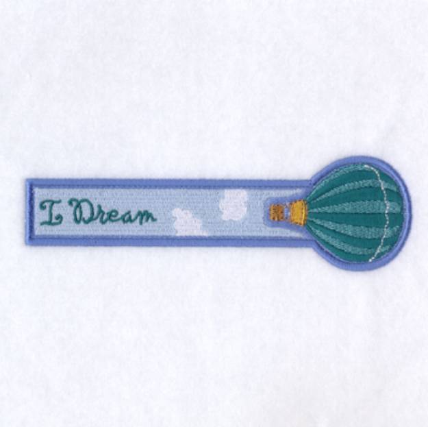 Picture of I Dream Bookmark Machine Embroidery Design