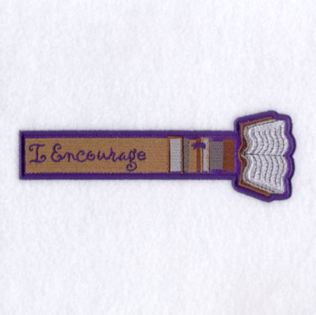 Picture of I Encourage Bookmark Machine Embroidery Design