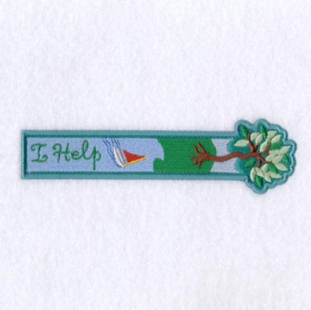 Picture of I Help Bookmark Machine Embroidery Design