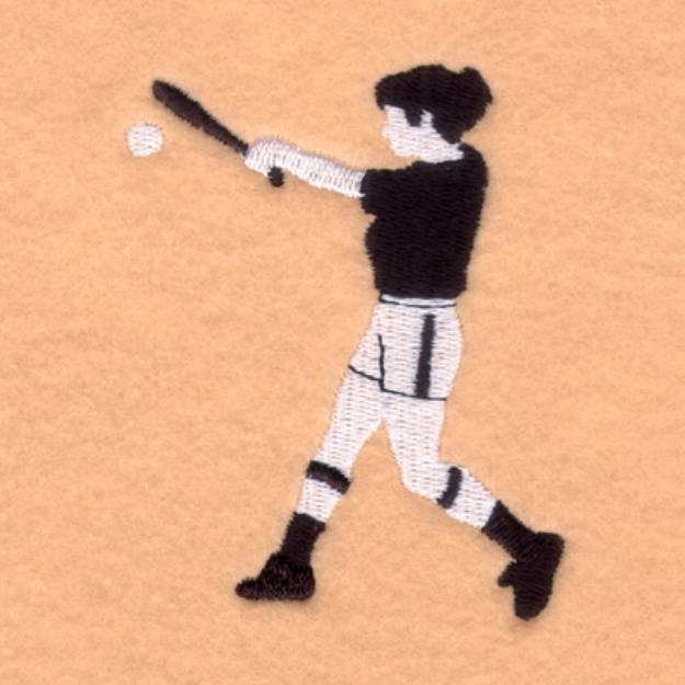 Picture of Softball Player #1 Machine Embroidery Design