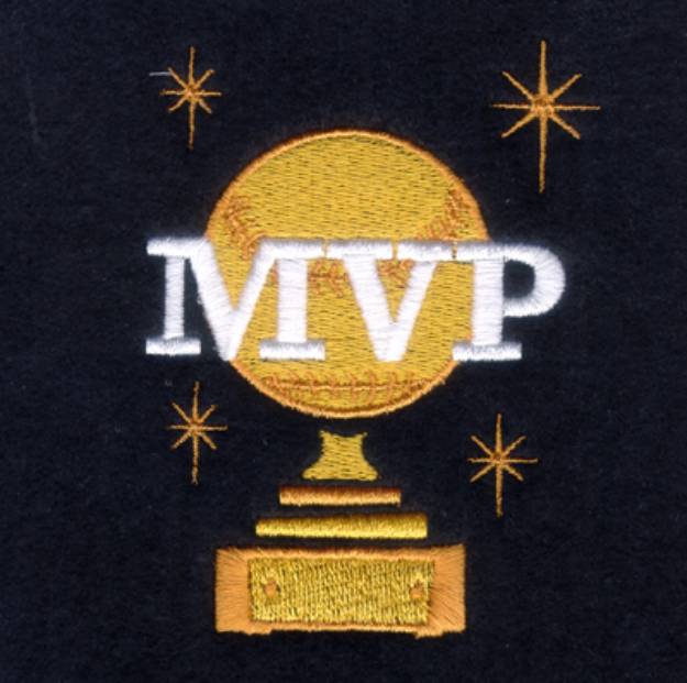 Picture of Softball MVP Trophy Machine Embroidery Design