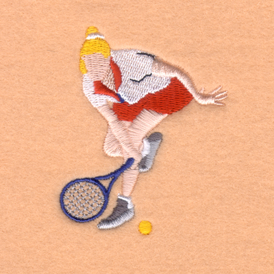 Tennis Player #2 Machine Embroidery Design