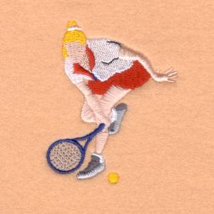 Picture of Tennis Player #2 Machine Embroidery Design