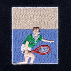 Picture of Tennis Sports Card Machine Embroidery Design