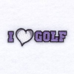 Picture of I Love Golf Machine Embroidery Design