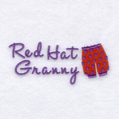 Red Hat Granny Machine Embroidery Design