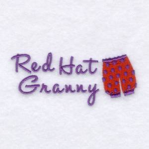 Picture of Red Hat Granny Machine Embroidery Design