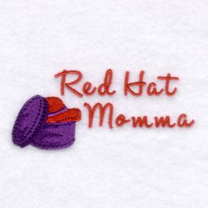 Picture of Red Hat Momma Machine Embroidery Design