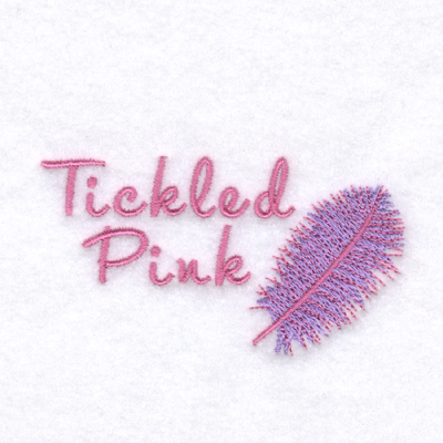 Tickled Pink Feather Machine Embroidery Design