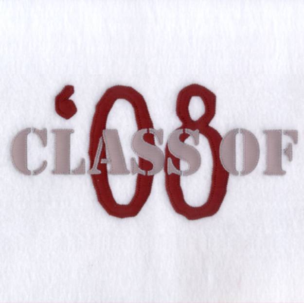 Picture of Class of 08 Appliqué Machine Embroidery Design