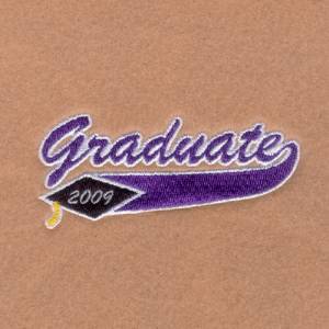 Picture of Graduate Swoosh 2009 Machine Embroidery Design