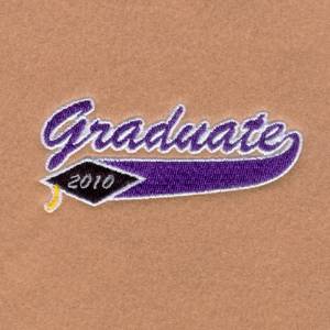 Picture of Graduate Swoosh 2010 Machine Embroidery Design