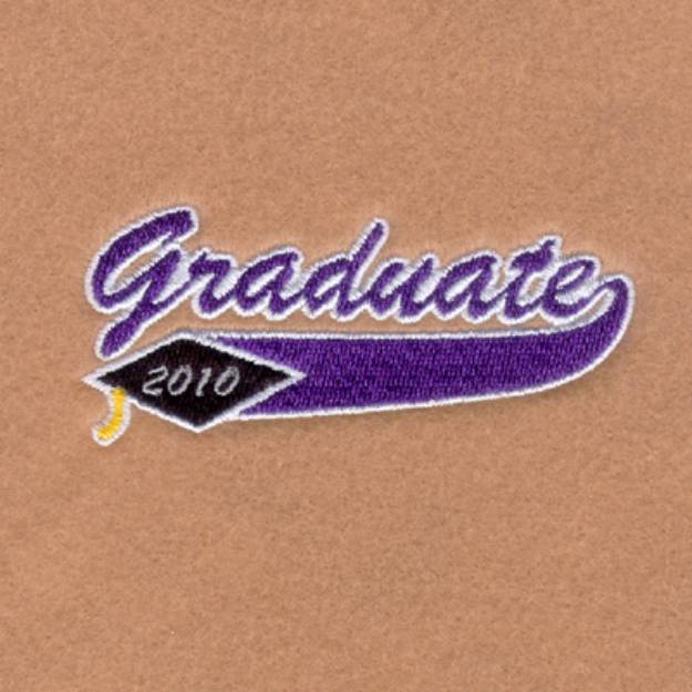 Picture of Graduate Swoosh 2010 Machine Embroidery Design