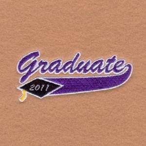 Picture of Graduate Swoosh 2011 Machine Embroidery Design